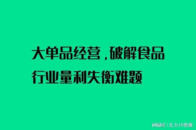 大单品经营 破解食品行业量利失衡难题的战略路径